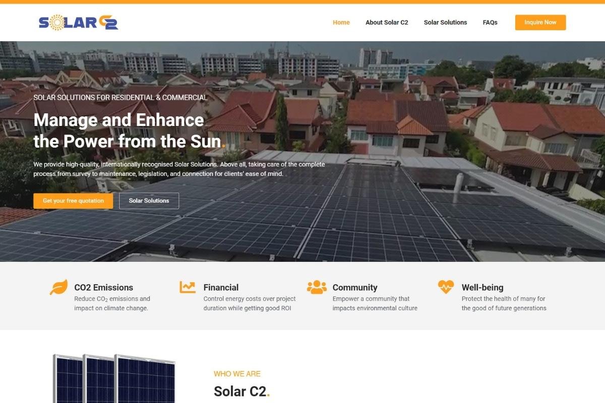 Website Design Portfolio SolarC2